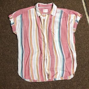 American Eagle Button Down Sheer Top